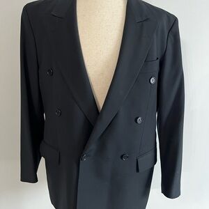 Hugo Boss Elegant Black Double-Breasted Blazer